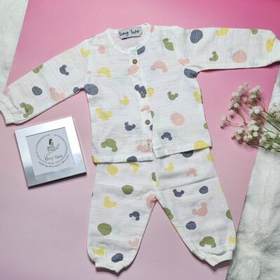 The Abstract Mickey Pastel Edition - Muslin Pyjama Set
