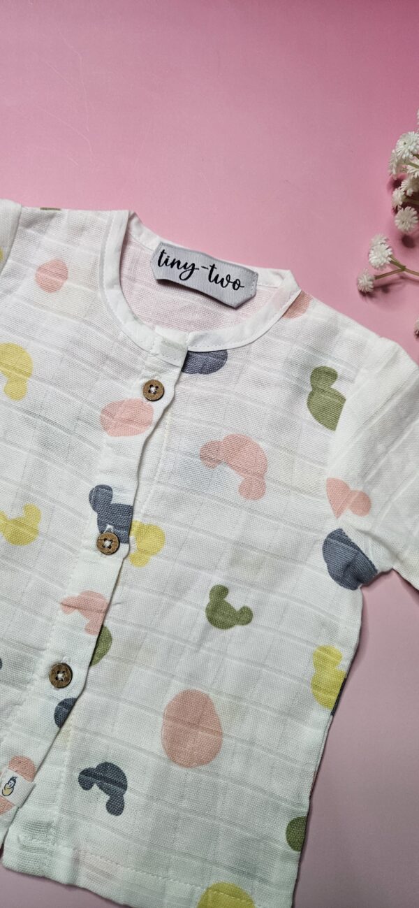 Premium Muslin Pyjama Set – "The Abstract Mickey Pastel"" Edition