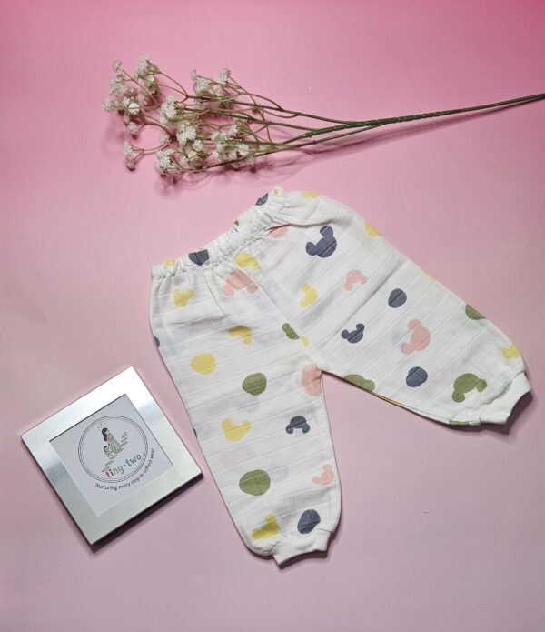 Premium Muslin Pyjama Set – "The Abstract Mickey Pastel"" Edition
