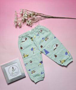 Premium Muslin Pyjama Set – "The mountain camper(mint green)" Edition