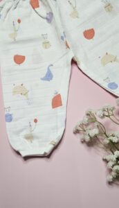 Premium Muslin Pyjama Set – "The garden song bird" Edition