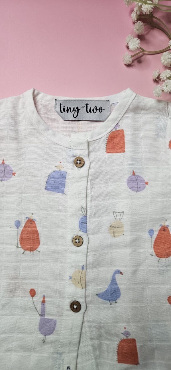 20251220_185740.jpg Premium Muslin Pyjama Set – "The garden song bird" Edition