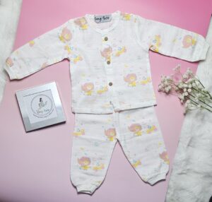 Premium Muslin Pyjama Set – "The Lion Amigo" Edition