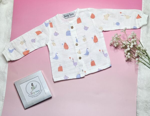 20251220_191112.jpg Premium Muslin Pyjama Set – "The garden song bird" Edition