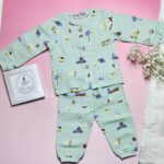 Premium Muslin Pyjama Set – "The mountain camper(mint green)" Edition
