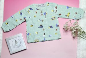 Premium Muslin Pyjama Set – "The mountain camper(mint green)" Edition