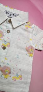 Premium Muslin Short Set – "Hola Amigo Lion" Edition