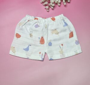 Premium Muslin Short Set – "Party Bird" Edition