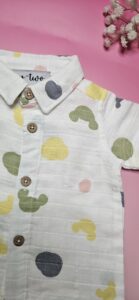 Premium Muslin Short Set – "Abstract Pastel" Edition