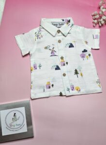 Premium Muslin Short Set – "Country Windmill" Edition