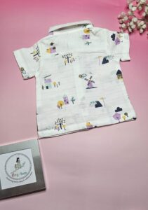 Premium Muslin Short Set – "Country Windmill" Edition