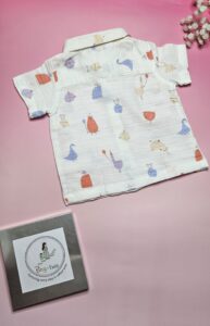 Premium Muslin Short Set – "Party Bird" Edition