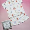 Premium Muslin Short Set – "Party Bird" Edition