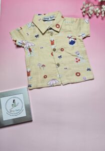 Premium Muslin Short Set – "Beach Day Dog" Edition