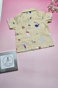 Premium Muslin Short Set – "Beach Day Dog" Edition