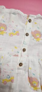 Premium Muslin Frock & Bloomers Set – "Hola Amigo Lion"