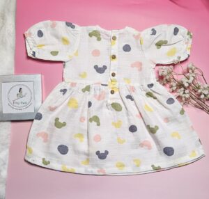 Premium Muslin Frock & Bloomers Set – "Abstract Pastel"