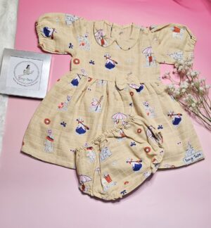 Beach Day Dog - Muslin Frock & Bloomers Set