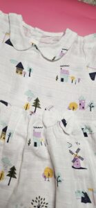 Premium Muslin Frock & Bloomers Set – "Country Windmill"