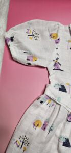 Premium Muslin Frock & Bloomers Set – "Country Windmill"