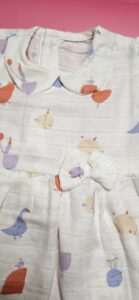 Premium Muslin Frock & Bloomers Set – "The Party Bird"