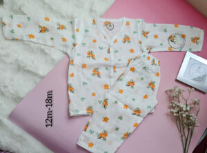 Orange Blossom:Pure Comfort for Growing Explorers: The Muslin Long-Sleeve Pyjama Set