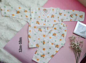 Orange Blossom:Pure Comfort for Growing Explorers: The Muslin Long-Sleeve Pyjama Set