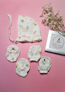 Pure Muslin Newborn Essentials Set (Cap, Mittens & Booties)