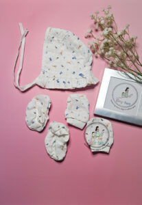 Pure Muslin Newborn Essentials Set (Cap, Mittens & Booties)