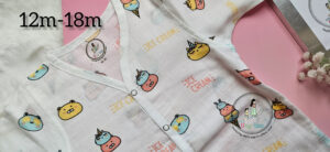 Ice-cream delight:Pure Comfort for Growing Explorers: The Muslin Long-Sleeve Pyjama Set