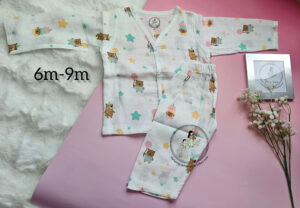 Bear & Balloon Organic Muslin Pyjama Set