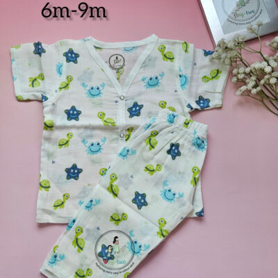 Ocean Friends Organic Muslin Pyjama Set