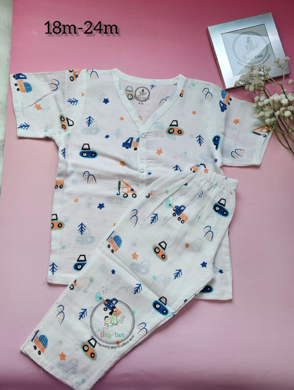 Little Builder Organic Muslin Full-Length Pyjama Set