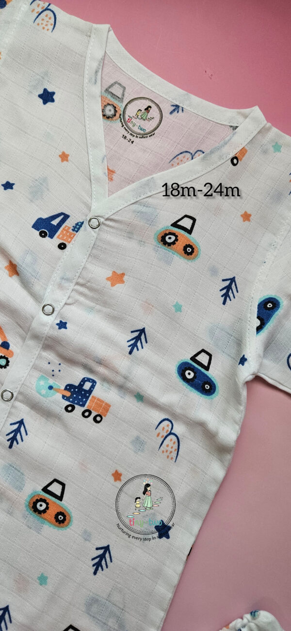Little Builder Organic Muslin Full-Length Pyjama Set