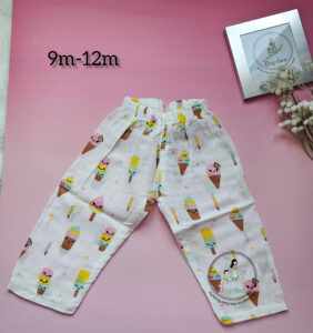 Ice-cream delight:Pure Comfort for Growing Explorers: The Muslin Long-Sleeve Pyjama Set