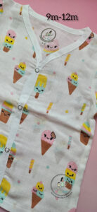 Ice-cream delight:Pure Comfort for Growing Explorers: The Muslin Long-Sleeve Pyjama Set