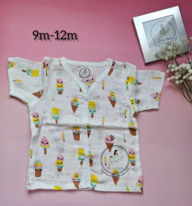 Ice-cream delight:Pure Comfort for Growing Explorers: The Muslin Long-Sleeve Pyjama Set