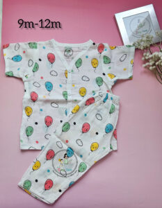 Happy Balloons Organic Muslin Pyjama Set