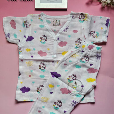 Unicorn Dreams Organic Muslin Pyjama Set