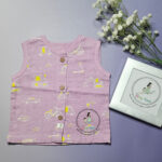 Pure Muslin Sleeveless Jabla (0-3 Months)