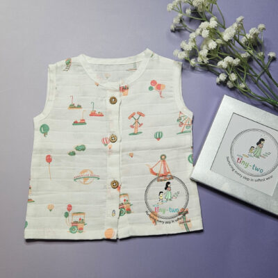 Pure Muslin Sleeveless Jabla 3