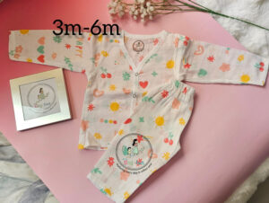 Starry Heart Organic Muslin Full-Length Pyjama Set