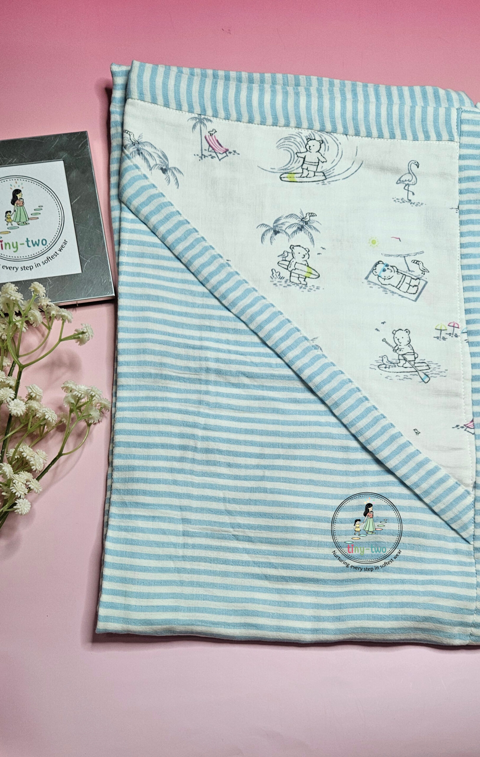 InShot_20260224_000513141.jpg Ultra-Soft 4-Layer Muslin Hooded Towel for Newborns & Toddlers