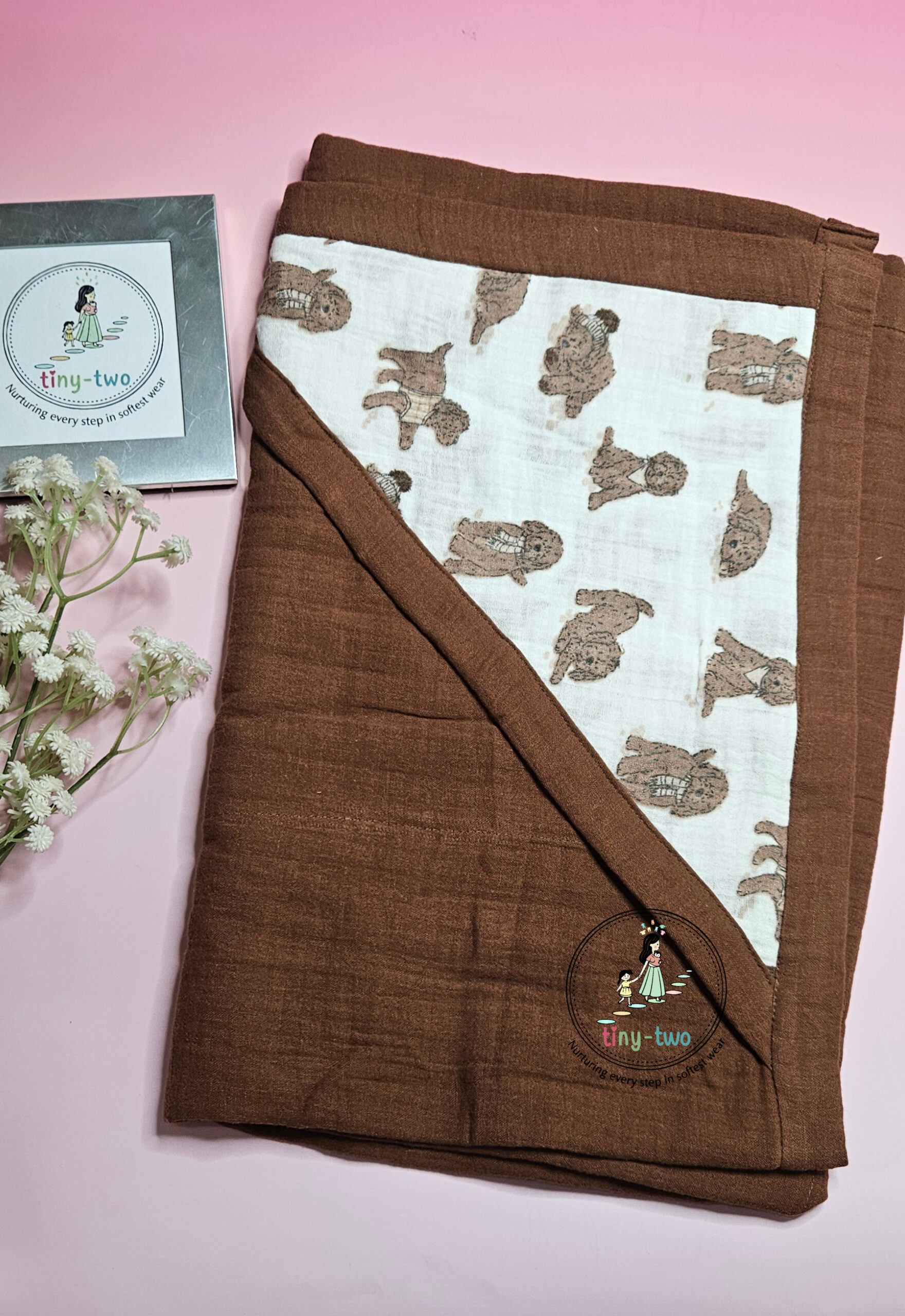 InShot_20260224_000734094.jpg Ultra-Soft 4-Layer Muslin Hooded Towel for Newborns & Toddlers
