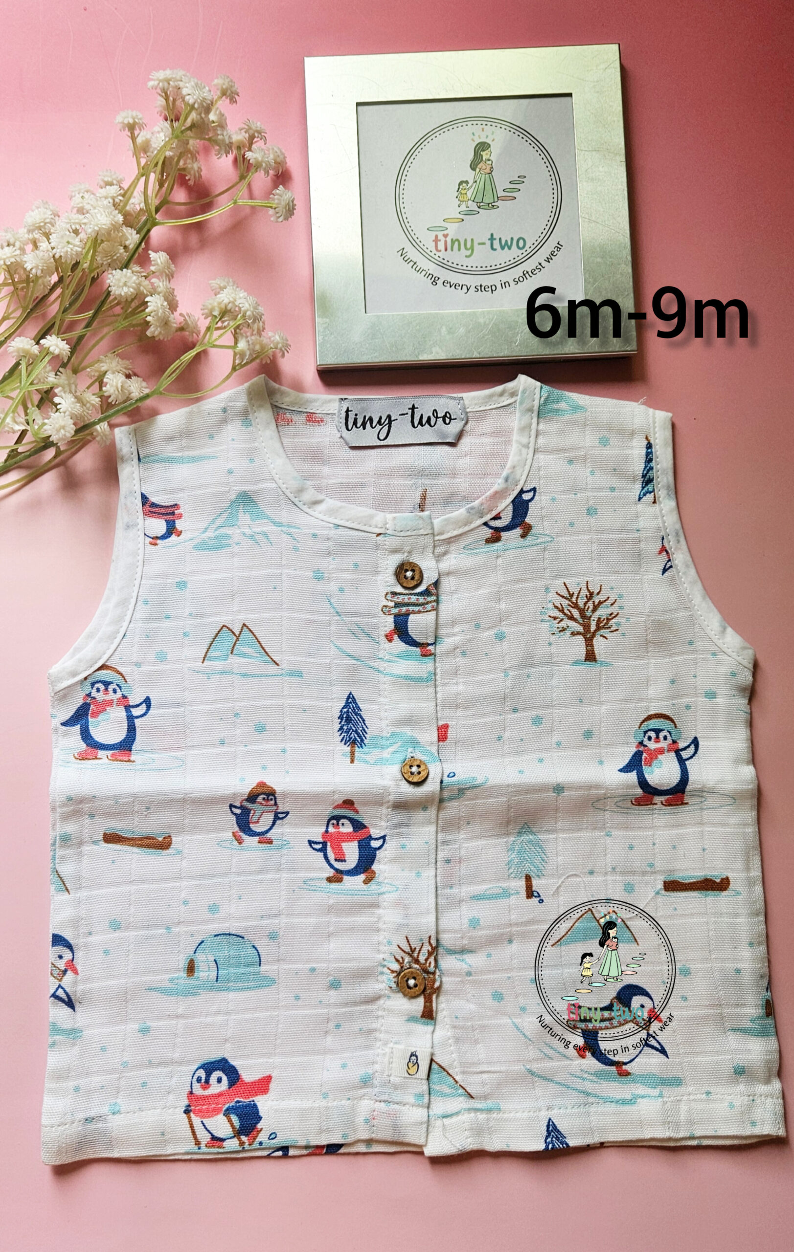 Premium Aero Muslin Jabla for Babies (6–9 Months)-2