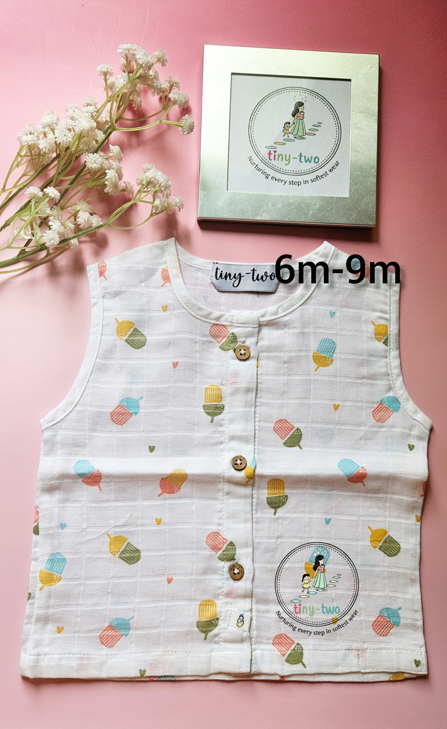 Premium Aero Muslin Jabla for Babies (6–9 Months)-2