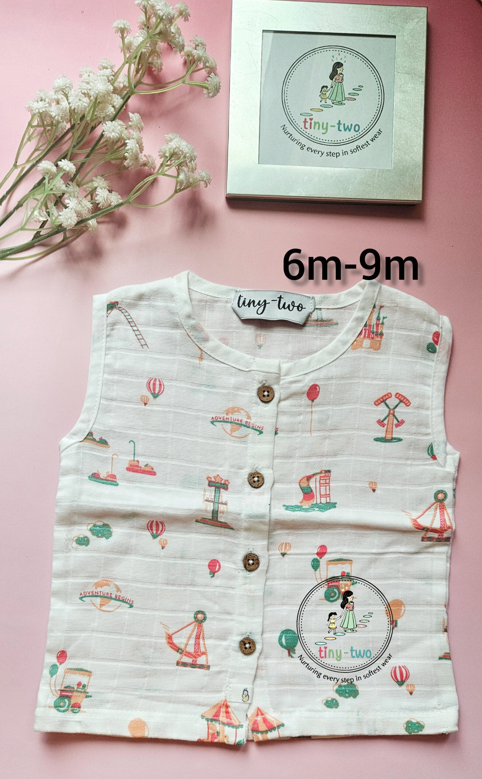 Premium Aero Muslin Jabla for Babies (6–9 Months)-2