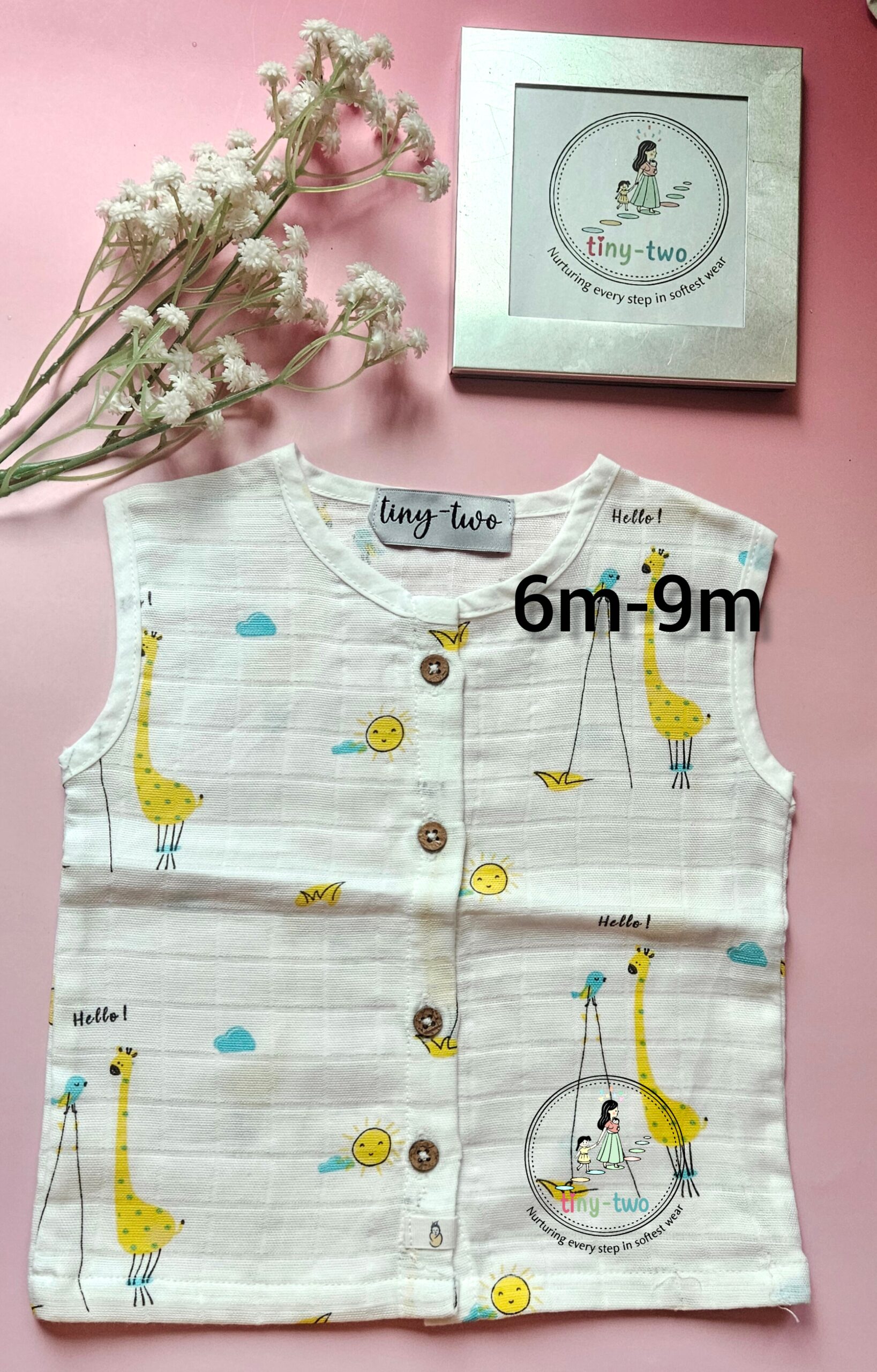 Premium Aero Muslin Jabla for Babies (6–9 Months)-2