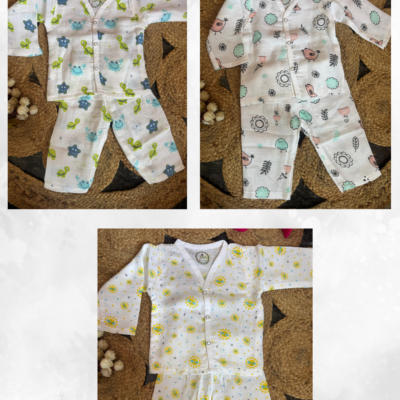 Combo Sets - Muslin Aero Pyjama sets - Set of 3