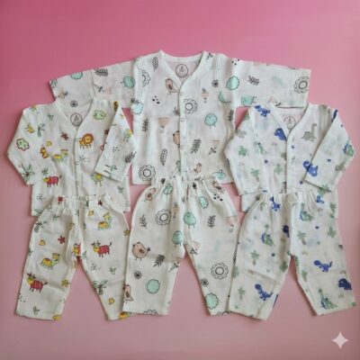 Combo Sets - Muslin Aero Pyjama sets - Set of 3